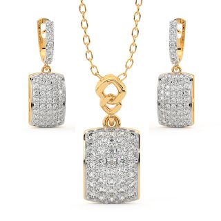 Bray Round Diamond Pendant Set